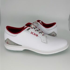 Nike Air Jordan ADG 5 Golf Spikeless Shoes White Fire Red FQ6642-101 Sizes